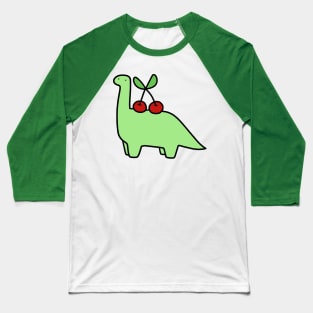 Cherry Long Neck Dino Baseball T-Shirt